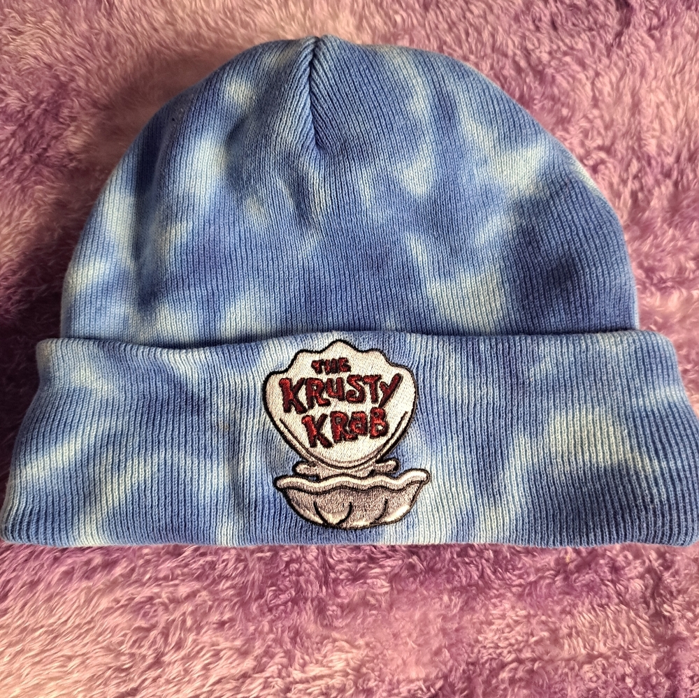 Krusty Krab Blue Tie-Dye Beanie